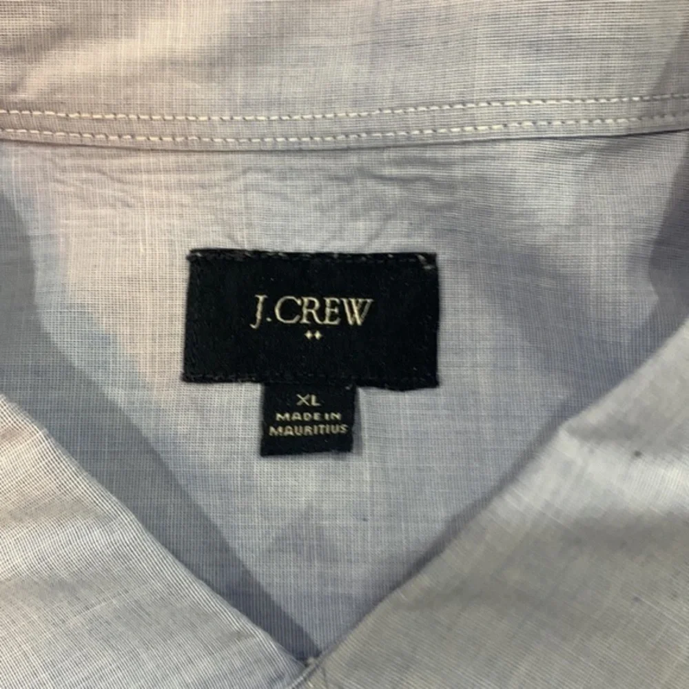 J. Crew Men's Long Sleeve Dress Shirt Blue Sz‎ XL